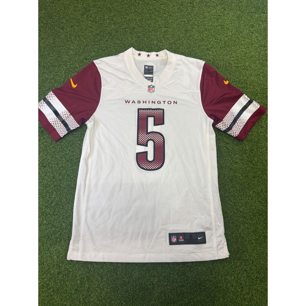 Nike Washington Commanders Jayden Daniels 5 On Field Jersey Mens Small White NFL